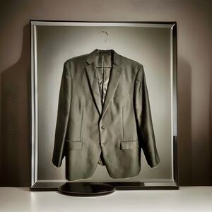 Calvin-klein Men's Black and Grey Suit